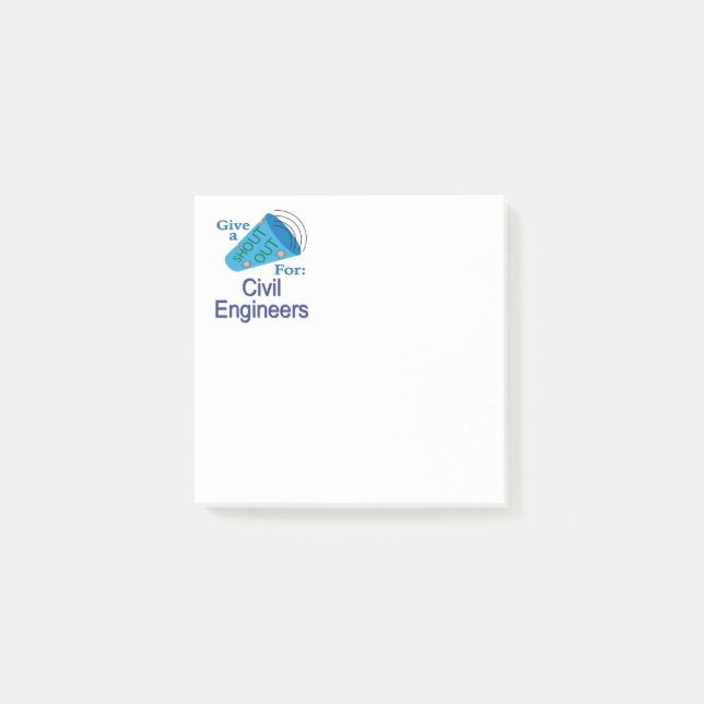Bloco De Notas Gritar por Engenheiros Civis (Frente)