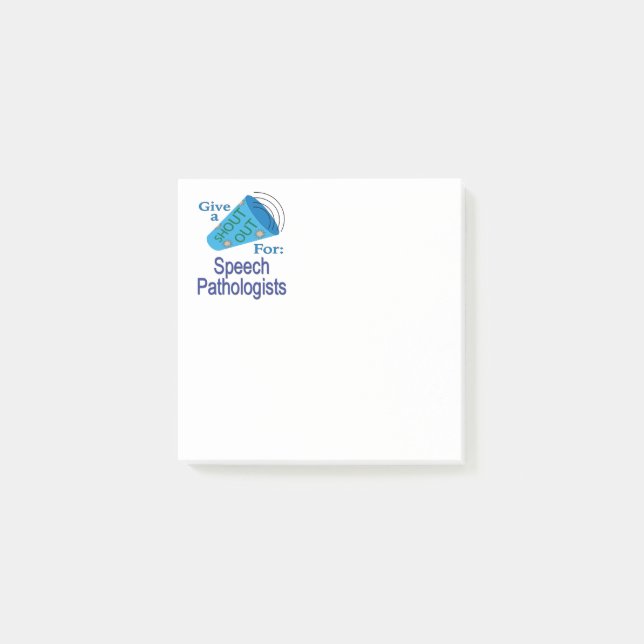 Bloco De Notas Gritar por Patologistas de Discurso (Frente)