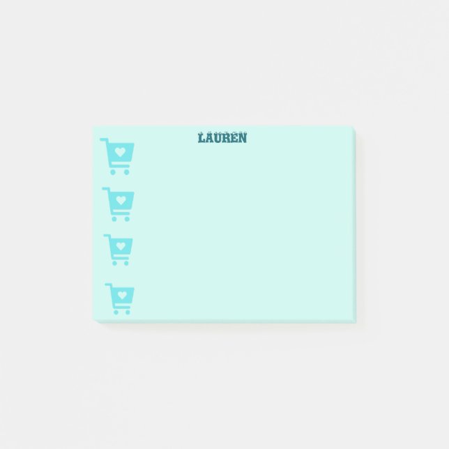 Bloco De Notas Grocery cart post it note reminder (Frente)