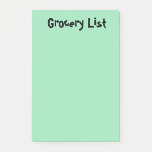 Bloco De Notas Grocery List Light Green Sticky Notes