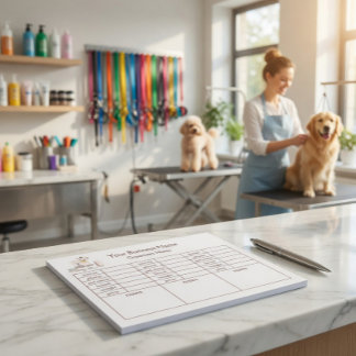Bloco De Notas Groomer’s Notes & Pet Client Tracking Notepad