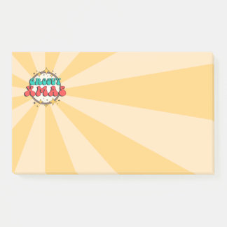 Bloco De Notas Groovy Xmas text retro cartoon seasonal