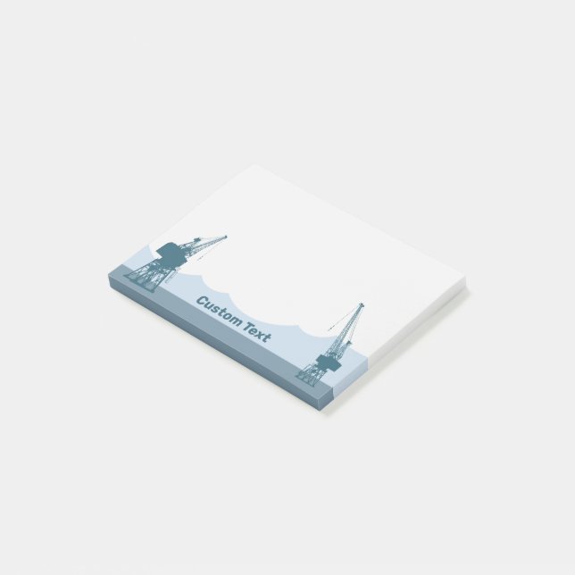 Bloco De Notas Gruas do estaleiro (Inclinado)