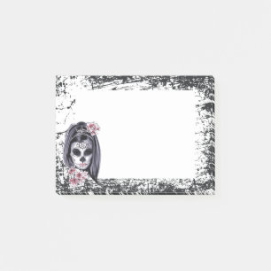 Bloco De Notas Grunge e Crânio