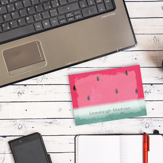 Bloco De Notas Grunge Watermelon Watercolor Personalizado (Criador carregado)