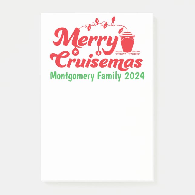 Bloco De Notas Grupo Personalizado da Família do Feliz Cruisemas (Frente)