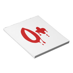 Bloco De Notas Grupo Sanguíneo O+ Hospital #Horror Positivo