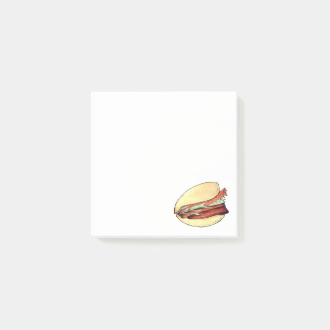 Bloco De Notas Gua Bao Pork Belly Bun Comida Chinês de Taiwan (Frente)