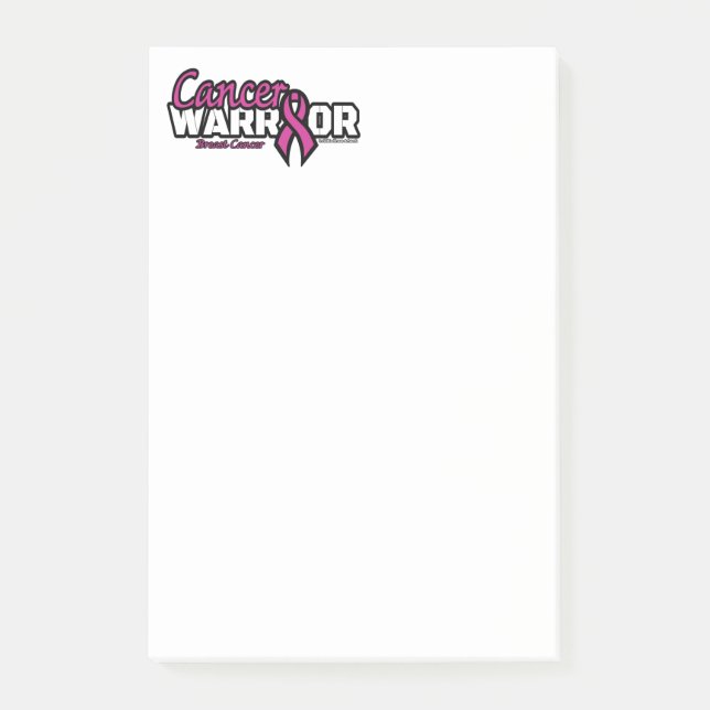Bloco De Notas Guerreiro...Cancer de peito (Frente)