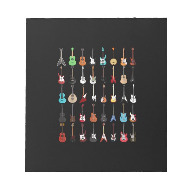 Bloco De Notas Guitarrista Guitarrista Instrumento Musical Rock a (Frente)