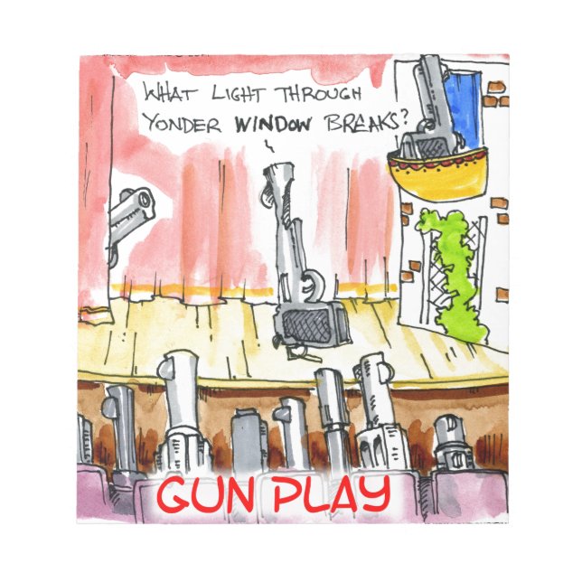 Bloco De Notas GunPlay Desenho Engraçado (Frente)