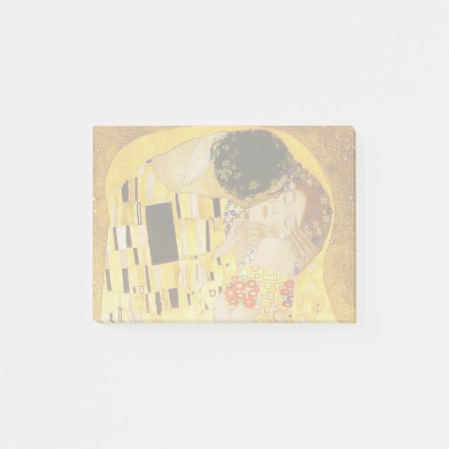 Bloco De Notas Gustav Klimt A Pintura Clássica Beija (Frente)