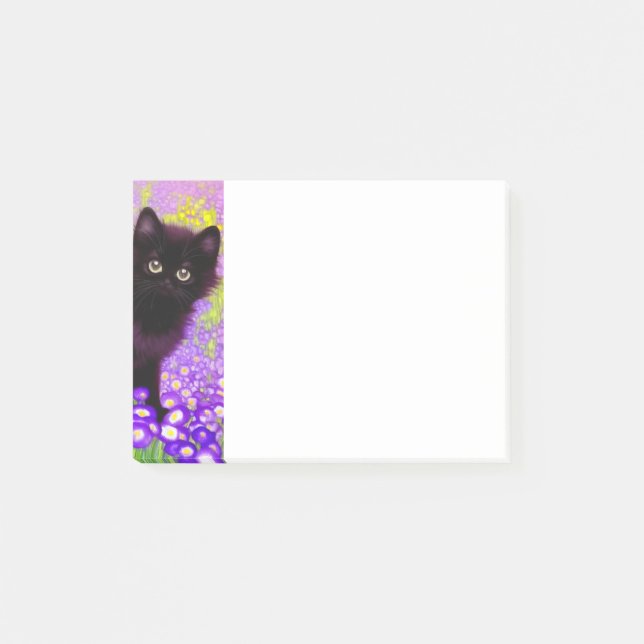 Bloco De Notas Gustav Klimt Black Kitten (Frente)