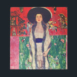Bloco De Notas Gustav Klimt Retrato de Adele Bloch-Bauer II<br><div class="desc">Notepad com a pintura a óleo de Gustav Klimt Retrato de Adele Bloch-Bauer II (1912). Uma mulher de chapéu preto está numa bela paisagem de vermelho vivo, roxo, rosa e verde com flores e cavalos. Um presente de excelente para fãs de Arte Nouveau e de Arte Austríaca.</div>