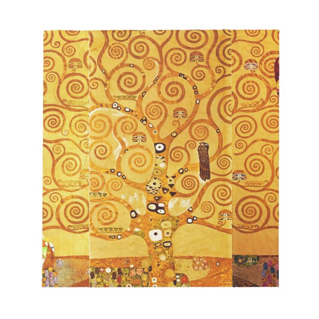 Bloco De Notas Gustav Klimt Tree of Life: Art Nouveau Symbolista (Frente)