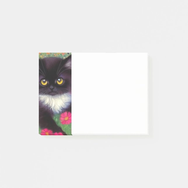Bloco De Notas Gustav Klimt Tuxedo Cat (Frente)