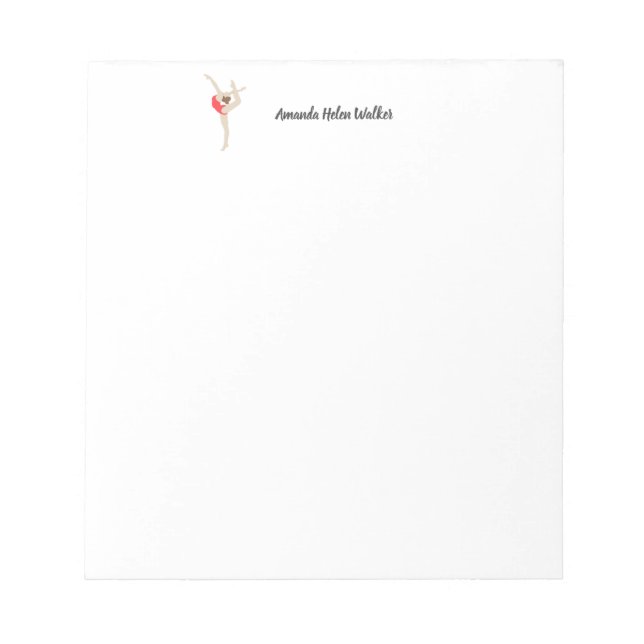 Bloco De Notas Gymnast feminino (Frente)