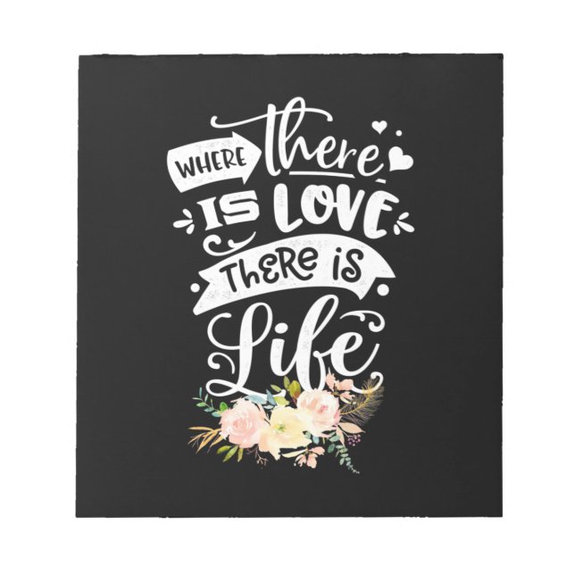 Bloco De Notas Há Amor Há Vida (Frente)