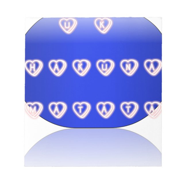 Bloco De Notas Hakuna Matata Art Impressão (Frente)