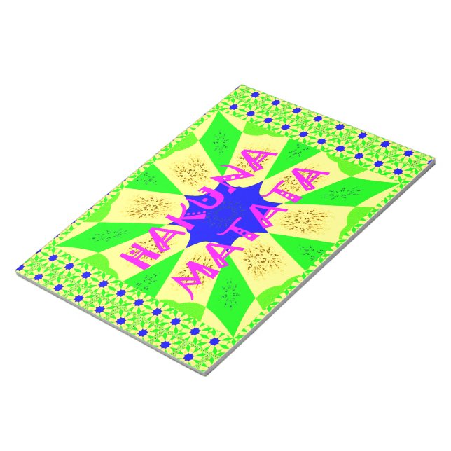 Bloco De Notas Hakuna Matata Belo Design Incrível Colo (Inclinado)