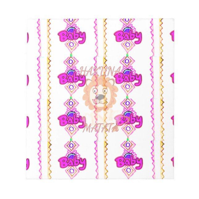Bloco De Notas Hakuna Matata: Belo Leão Design Motif (Frente)