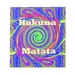 Bloco De Notas Hakuna Matata - Design com Cores Vibrantes