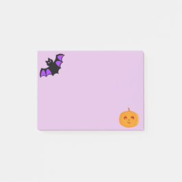 Bloco De Notas Halloween Bat and Pumpkin