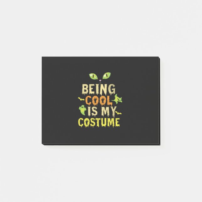 Bloco De Notas Halloween Being Cool Is My Costume Birthday (Frente)