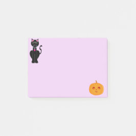Bloco De Notas Halloween Cat e Pumpkin