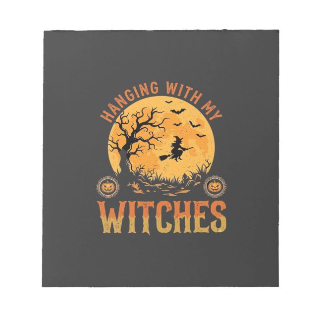 Bloco De Notas Halloween Com Minhas Bruxas (Frente)