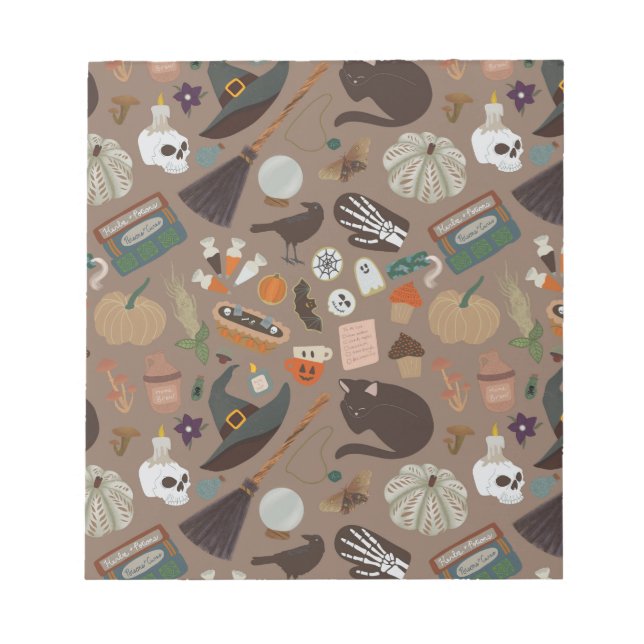 Bloco De Notas Halloween Cottagecore (Frente)