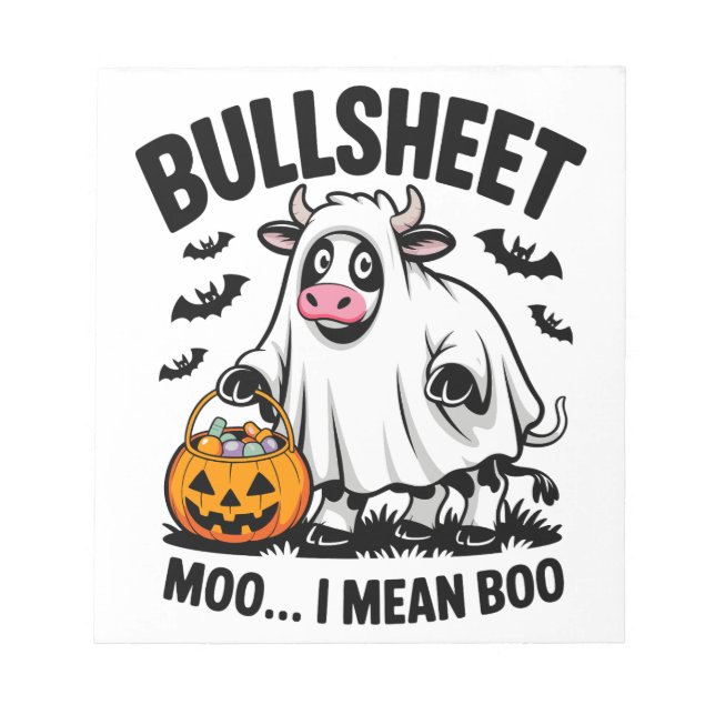 Bloco De Notas halloween cow (Frente)
