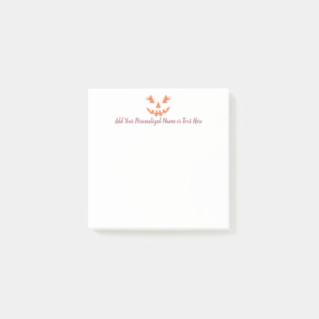 Bloco De Notas Halloween da Girly Jack O Lanterna Pumpkin Persona (Frente)