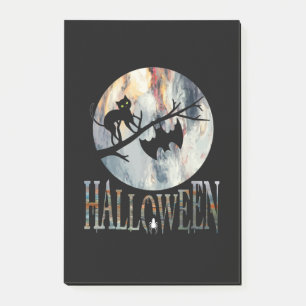 Bloco De Notas Halloween Engraçado Gato Halloween Aniversário