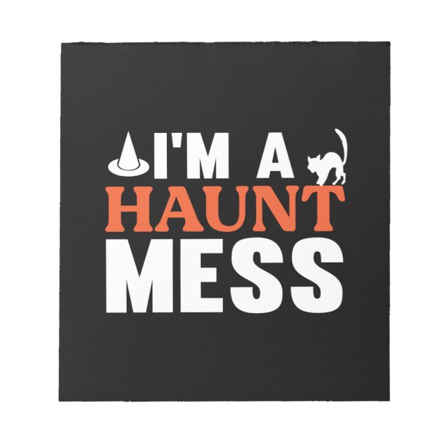 Bloco De Notas Halloween Eu Sou Um Hunt Mess Birthday (Frente)