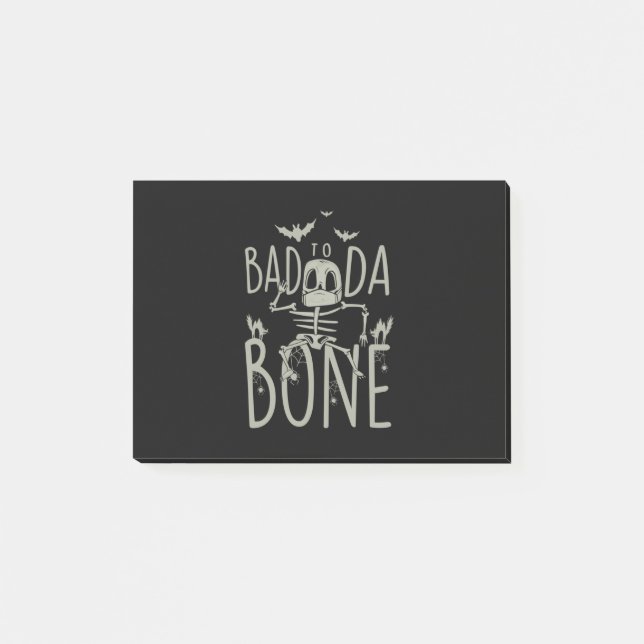 Bloco De Notas Halloween Gift | Ruim Para O Osso (Frente)