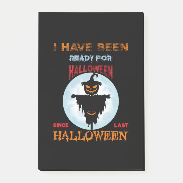 Bloco De Notas Halloween I Have Been Ready For Halloween (Frente)