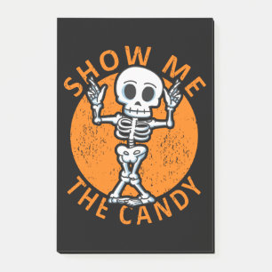 Bloco De Notas Halloween Me Mostra O Esqueleto De Candy