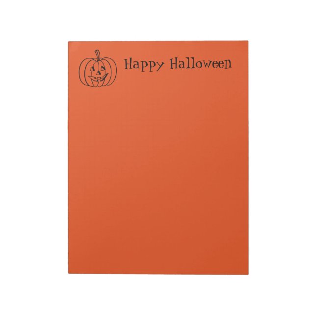 Bloco De Notas Halloween Notepad Pumpkin (Invertido)