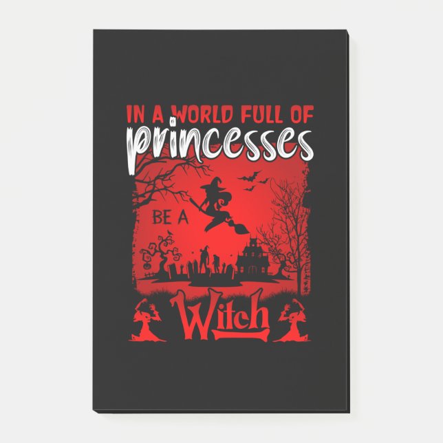 Bloco De Notas Halloween Num Cheio Mundial De Princesas Seja Uma  (Frente)