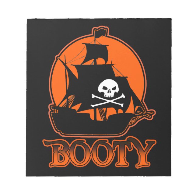 Bloco De Notas Halloween Pirate Booty (Frente)
