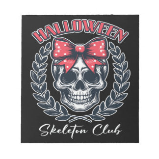 Bloco De Notas Halloween Skeleton Club
