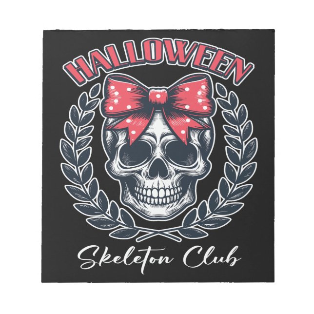 Bloco De Notas Halloween Skeleton Club (Frente)