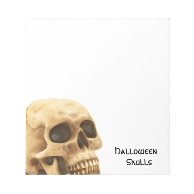 Bloco De Notas Halloween Skull Bone (Frente)