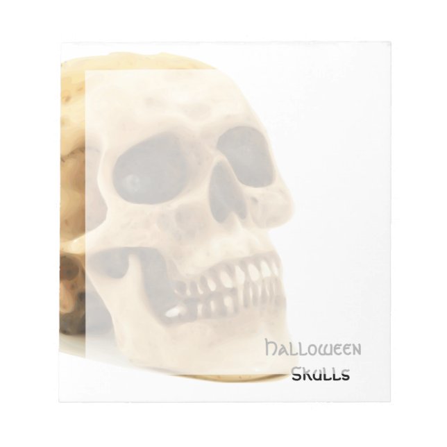 Bloco De Notas Halloween Skull Bone (Frente)