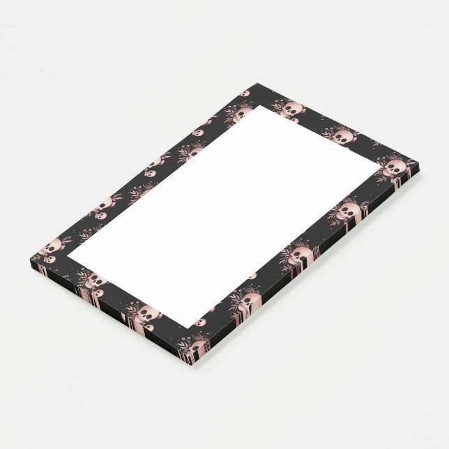 Bloco De Notas Halloween Skulls (Inclinado)