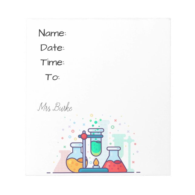 Bloco De Notas Hallpass de Química (Frente)