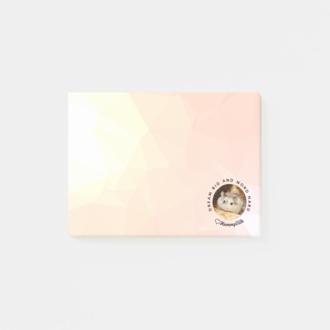 Bloco De Notas HammyVille - Hamster bonito com citação motivacion (Frente)