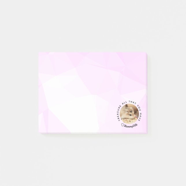 Bloco De Notas HammyVille - Hamster bonito com citação motivacion (Frente)