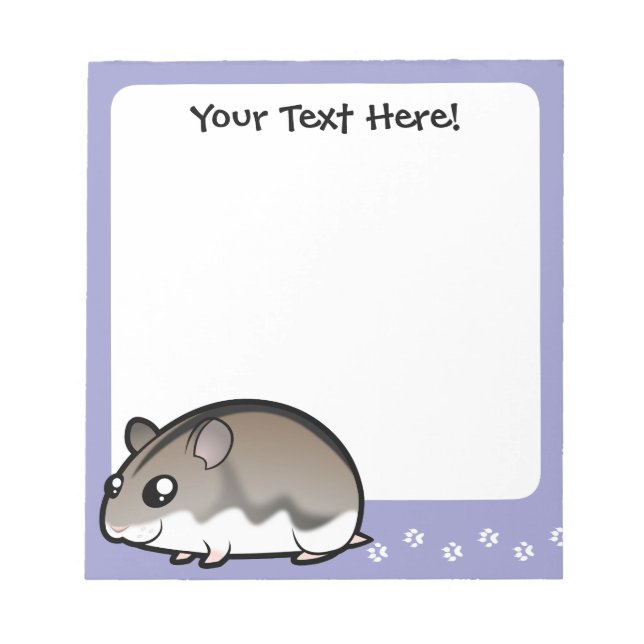 Bloco De Notas Hamster Anão Cartoon (Frente)